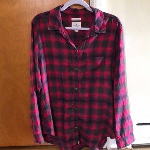 American Eagle Plaid Flannel Button-Down